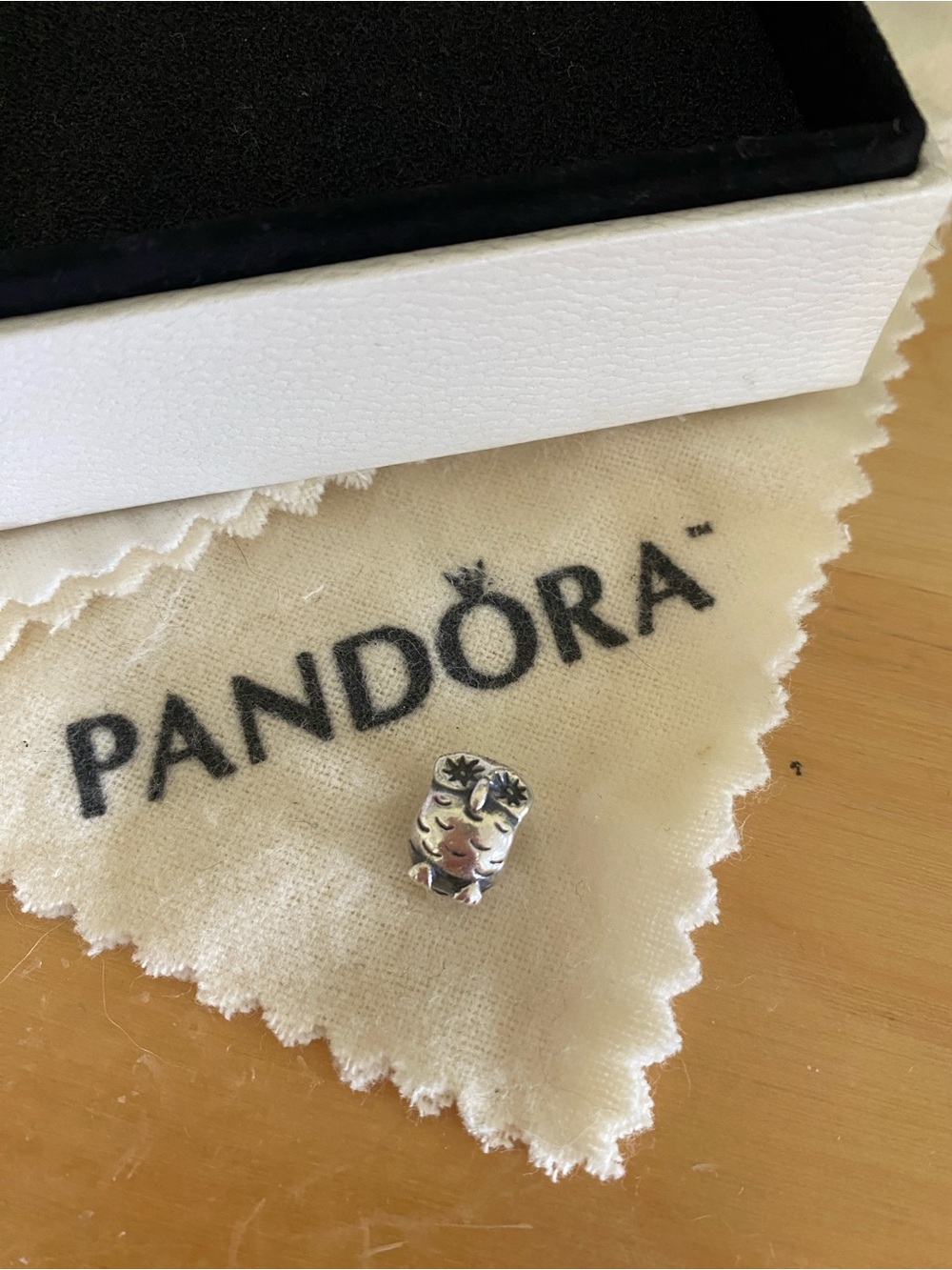 Pandora Silver owl Dangle Charm